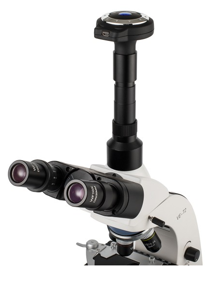 Kết nối camera VE-MC5 Velab vào kính hiển vi đúng cách